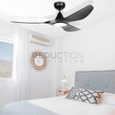 EGLO Surf Black Ceiling Fan With Light