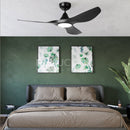 EGLO Surf Black Ceiling Fan With Light