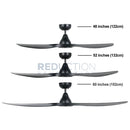 EGLO Surf Black Ceiling Fan With Light