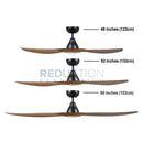 EGLO Surf Teak Ceiling Fan With Light