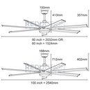 EGLO Tourbillion Titanium Ceiling Fan