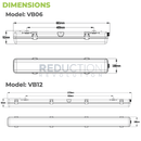 Vico Weatherproof LED Batten With Sensor