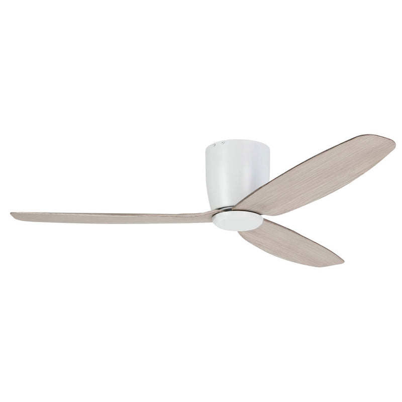 EGLO Seacliff White & Oak DC Ceiling Fan (no light)