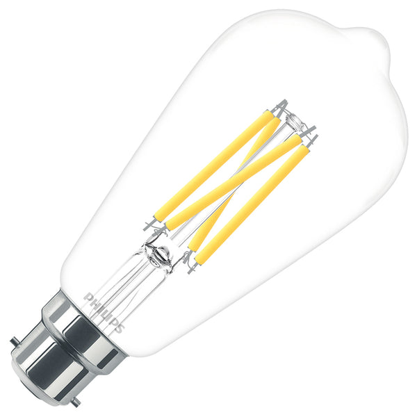 Philips LED Filament ST64 Bulb B22 6W Dimmable