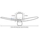 EGLO Seacliff White & Oak Ceiling Fan (no light)