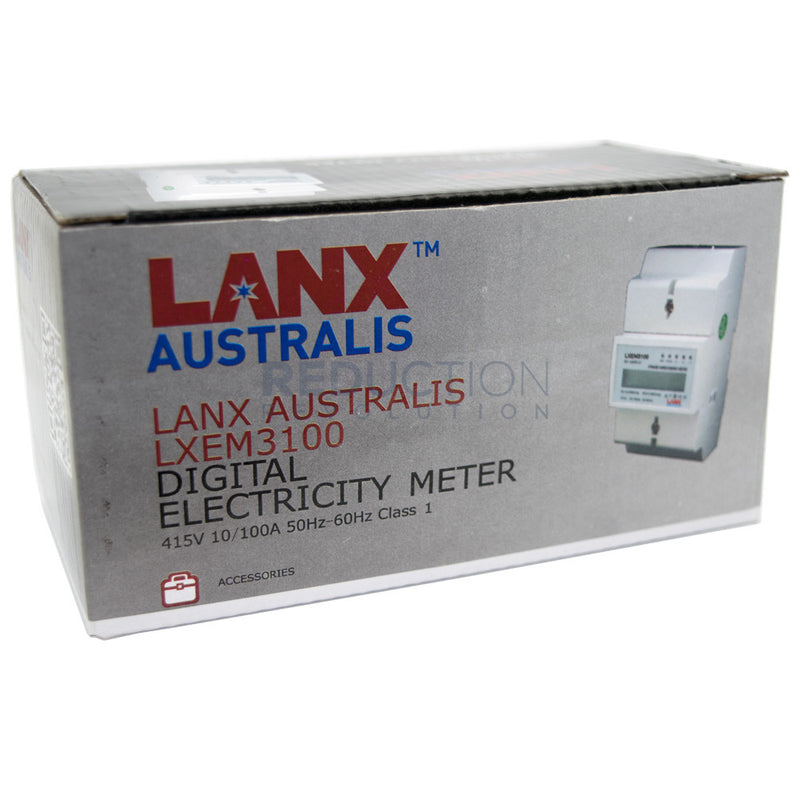 LANX Electricity Sub Meter - 3 Phase, 100A