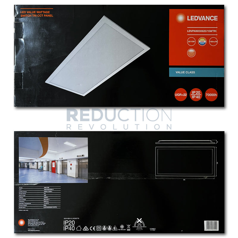 Ledvance Tri Colour LED Panel 20W - 600 x 300mm