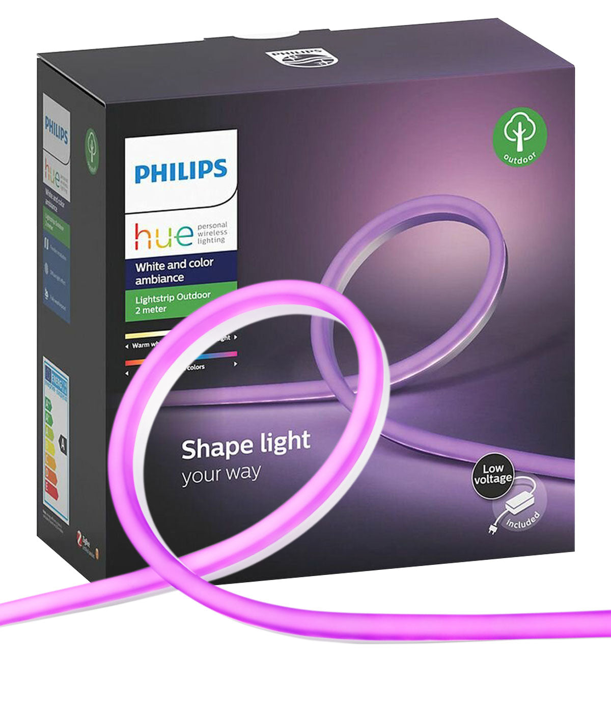 Philips Hue Lightstrip Outdoor - Buitenverlichting - IP67-5 Meter - Duurzame LED Verlichting - Wit en Gekleurd Licht - Dimbaar - Verbind met Hue Bridge - Werkt met Alexa en Google Home Philips Hue Lightstrip Outdoor - Buitenverlichting - IP67-5 Meter - Duurzame LED Verlichting - Wit en Gekleurd Licht - Dimbaar - Verbind met Hue Bridge - Werkt met Alexa en Google Home