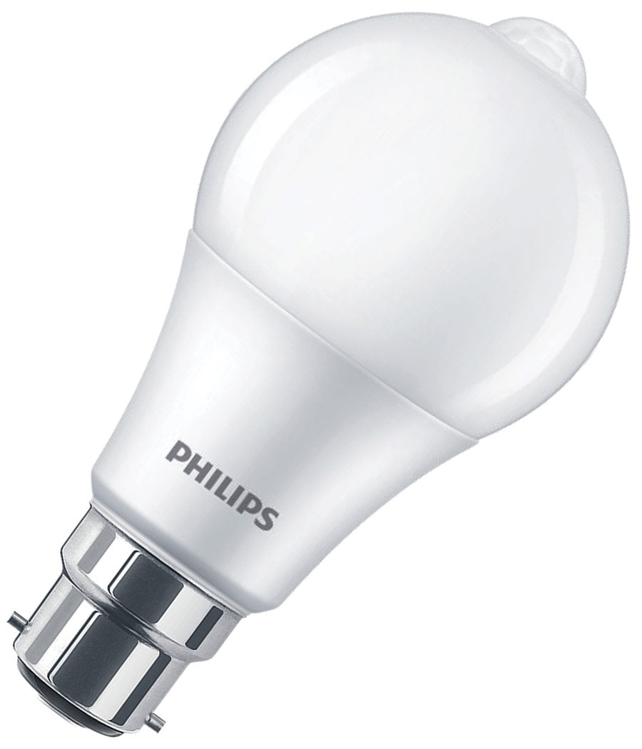 Philips Motion Sensor Light Bulb - PIR B22 LED 8W
