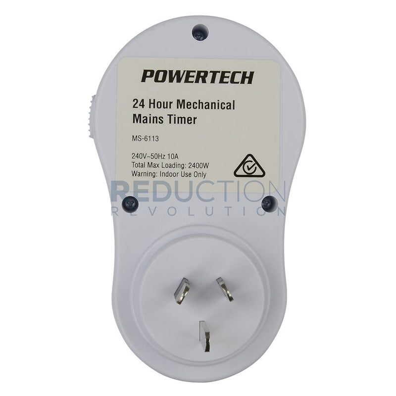 Back of Plug-in Timer Switch