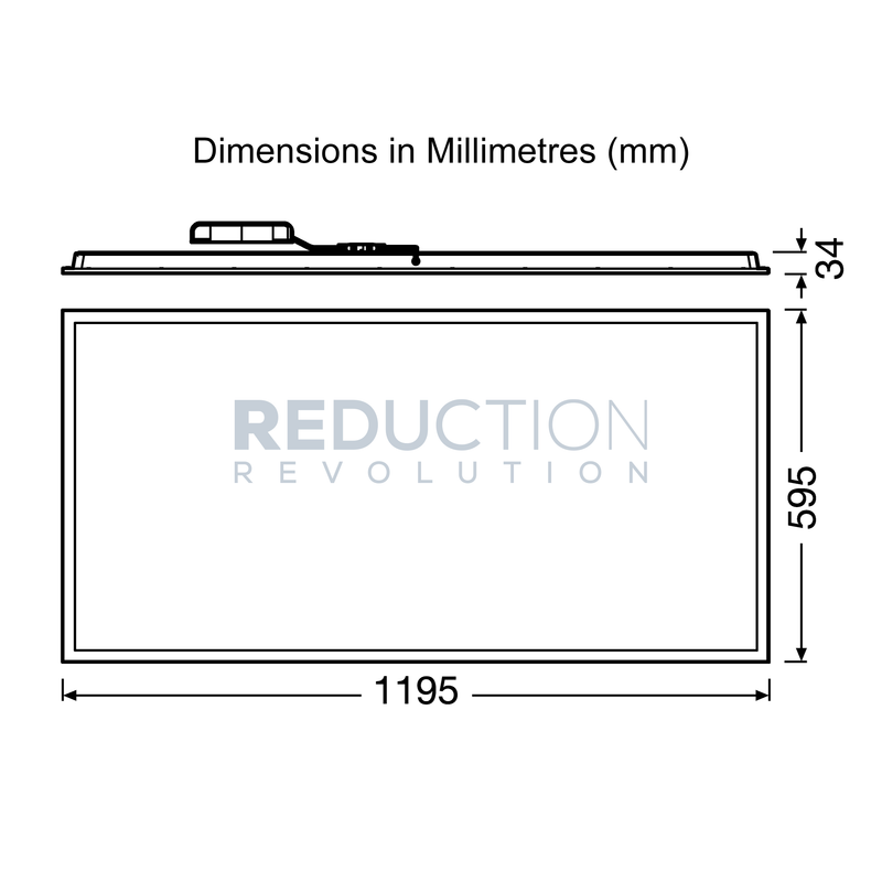 4 Pack of 1200x600mm Large LED Panel Lights 49W