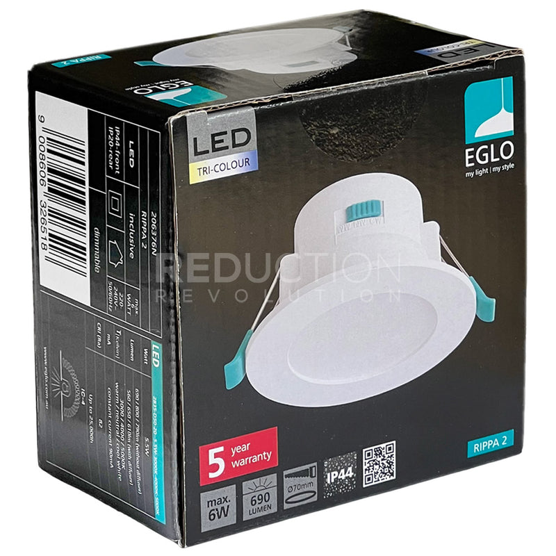 EGLO Tri Colour LED Downlight 6W (70mm)