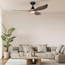 EGLO Noosa Teak Ceiling Fan With Light