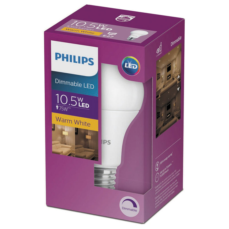 Philips LED Bulb E27 Edison Screw Dimmable