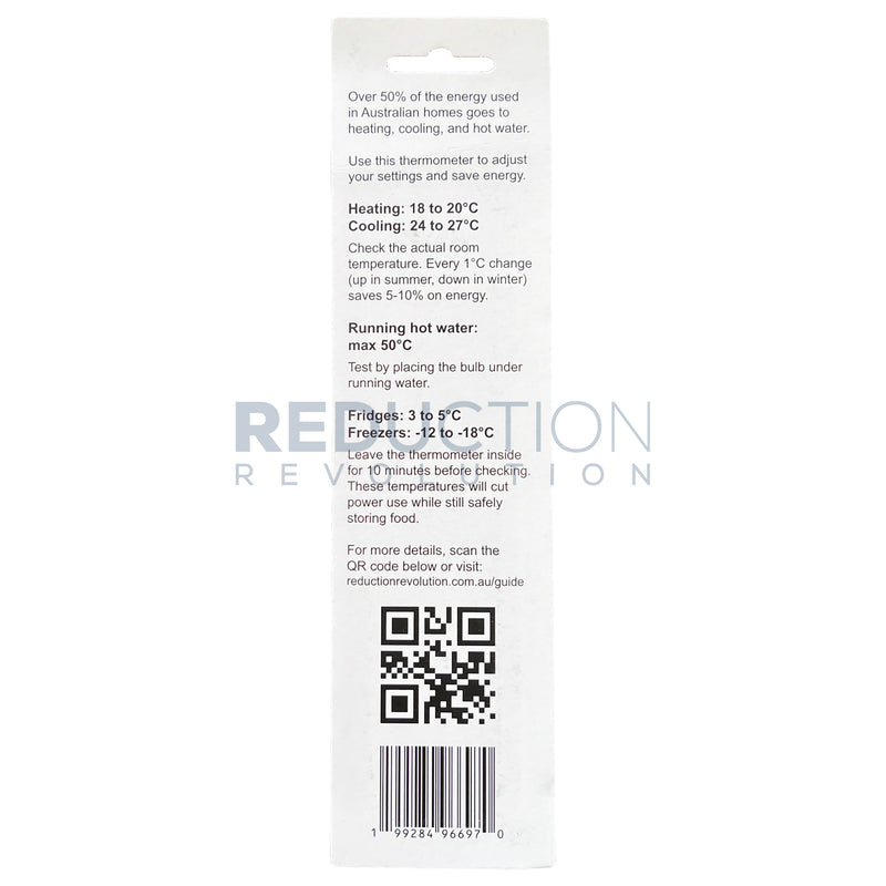 Thermometer With Magnet & Energy Saving Guide