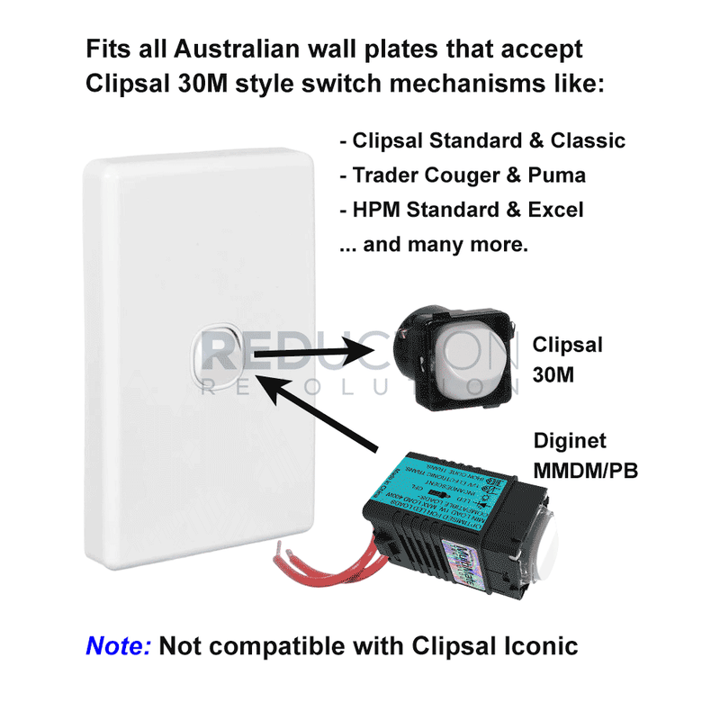 Diginet Push Button LED Dimmer & On/Off Switch