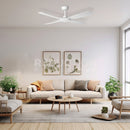 White EGLO Aloha DC Ceiling Fan Living Room