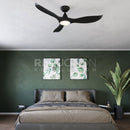 EGLO Noosa Black Ceiling Fan With Light