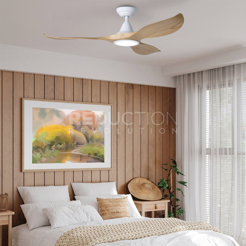 EGLO Noosa Blackbutt Ceiling Fan With Light