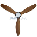 EGLO Noosa Teak Ceiling Fan With Light