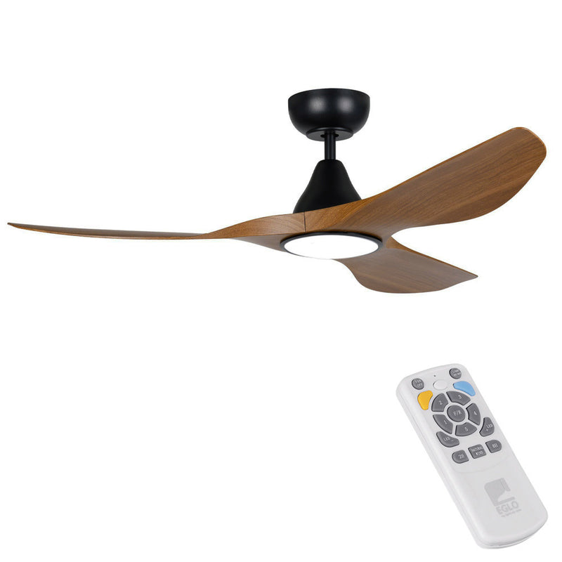 EGLO Surf Teak Ceiling Fan With Light