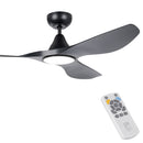 EGLO Surf Black Ceiling Fan With Light