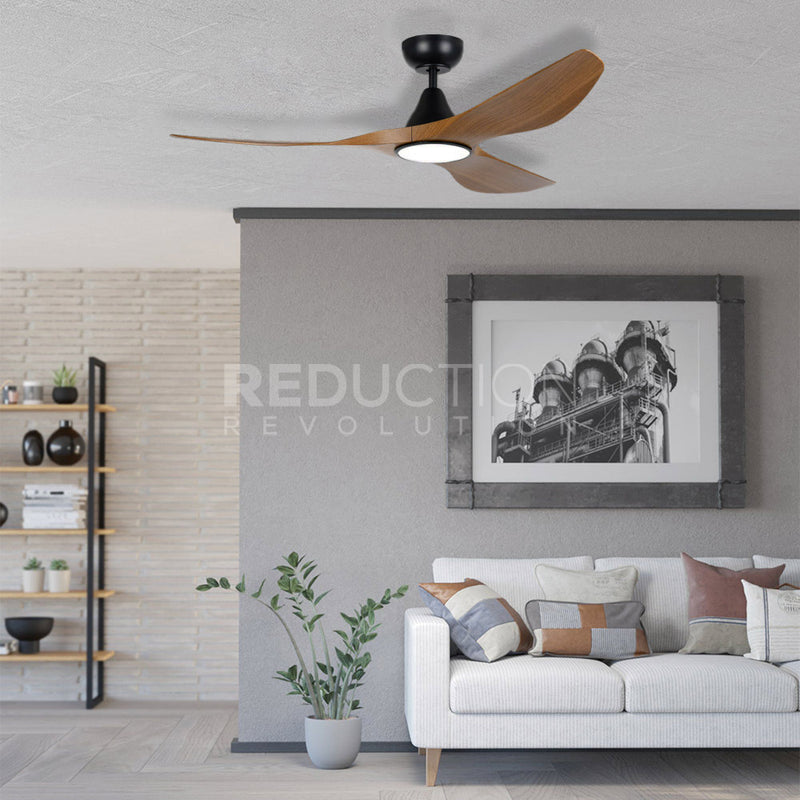 EGLO Surf Teak Ceiling Fan With Light