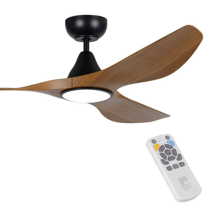 EGLO Surf Teak Ceiling Fan With Light