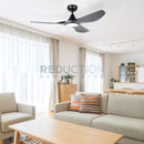 EGLO Surf Black Ceiling Fan With Light