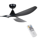 EGLO Surf Black Ceiling Fan With Light