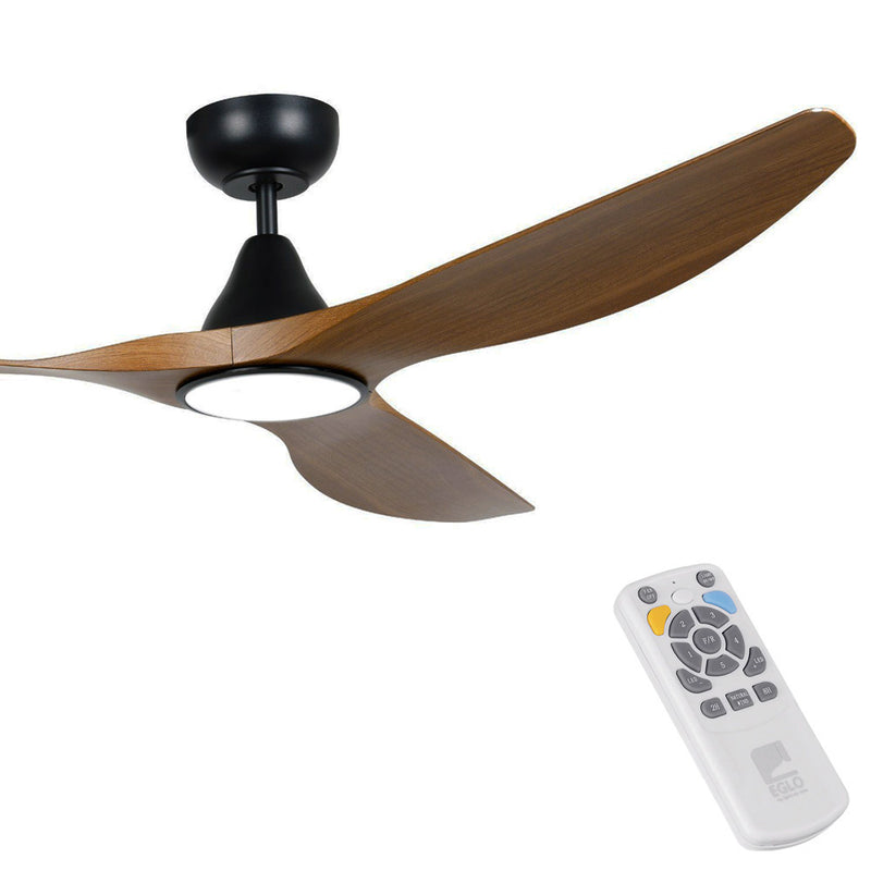 EGLO Surf Teak Ceiling Fan With Light