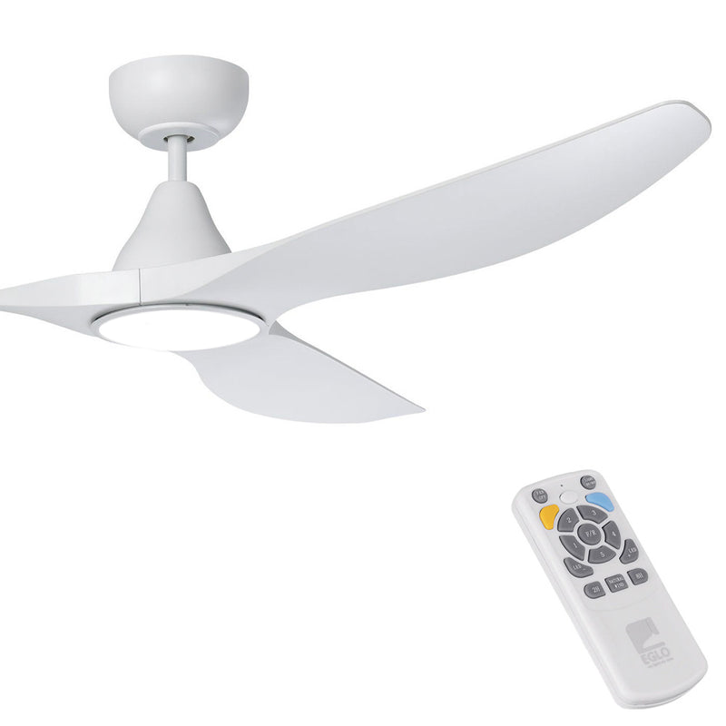 EGLO Surf White DC Ceiling Fan With Light