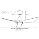 EGLO Surf Oak Ceiling Fan With Light