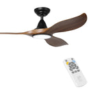 EGLO Noosa Teak Ceiling Fan With Light