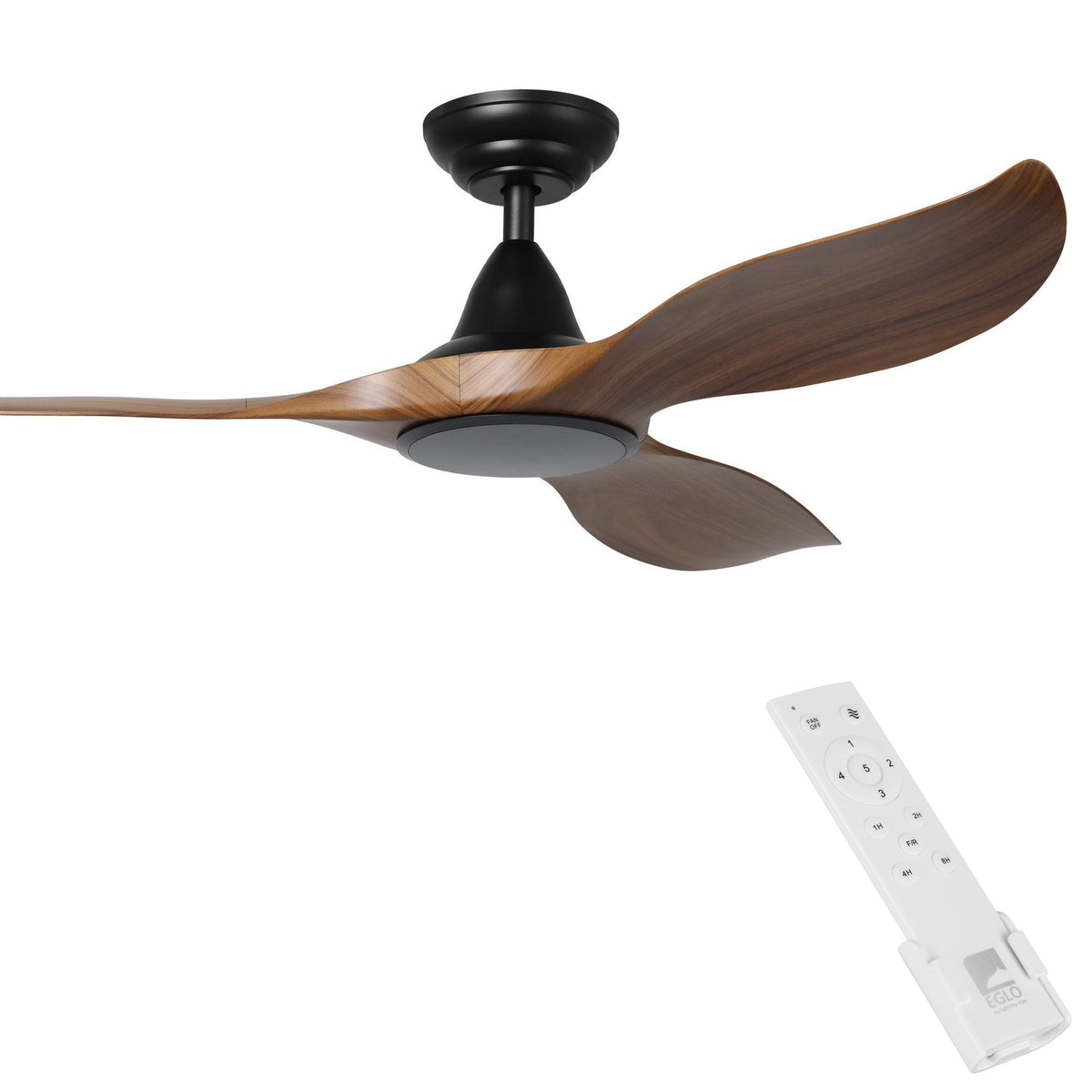 ハサモ　BAR WOOD CEILING FAN Prifix Jumbo Wood Ceiling Fan 3 blades 56 inch with Remote Brown