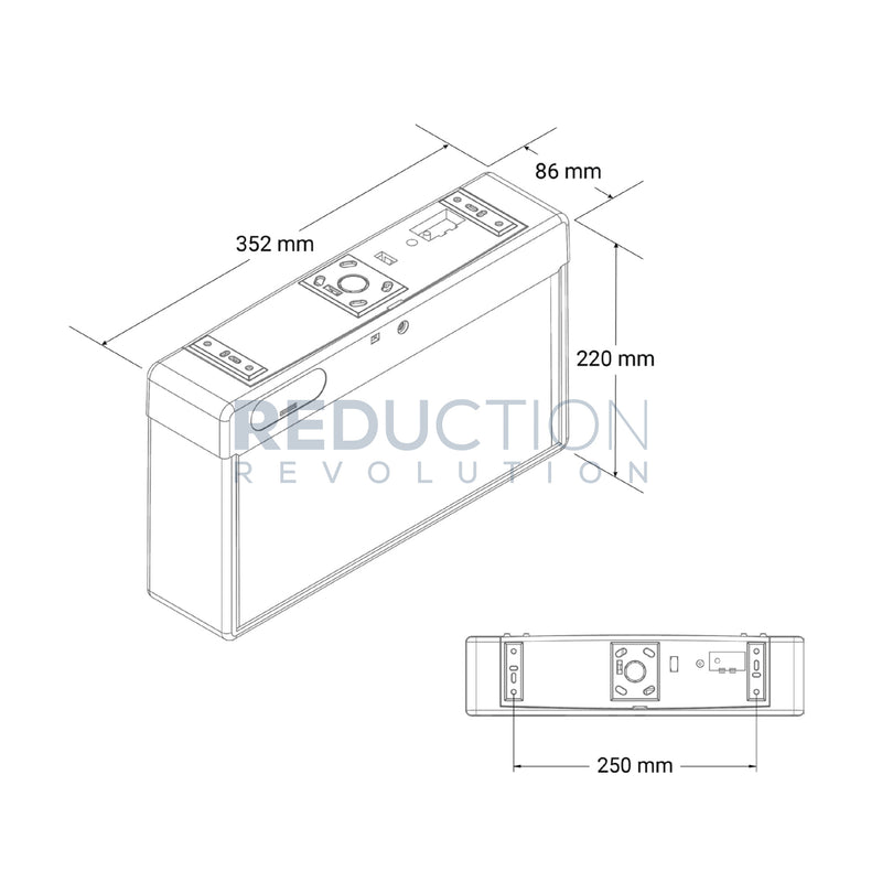 Exit Light Dimensions