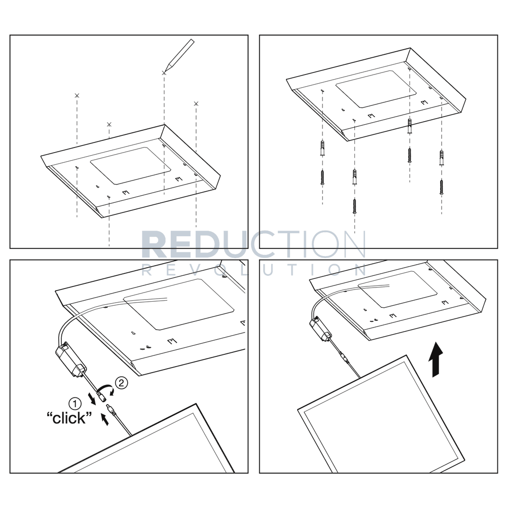 Surface Mount Kit For 600 x 600mm LED Panel Lights