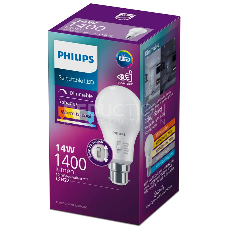 Philips 5-Colour Dimmable LED Bulb