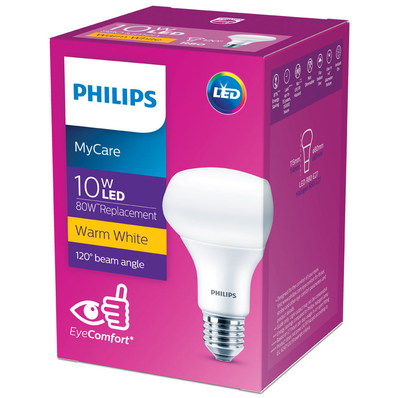 Philips R80 LED E27 Bulb 10W