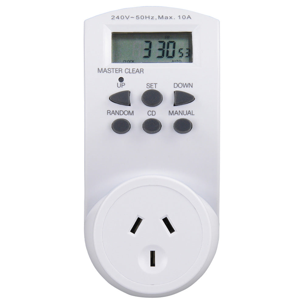 7 Day Digital Plug-In Mains Timer Switch - Weekly Programmable