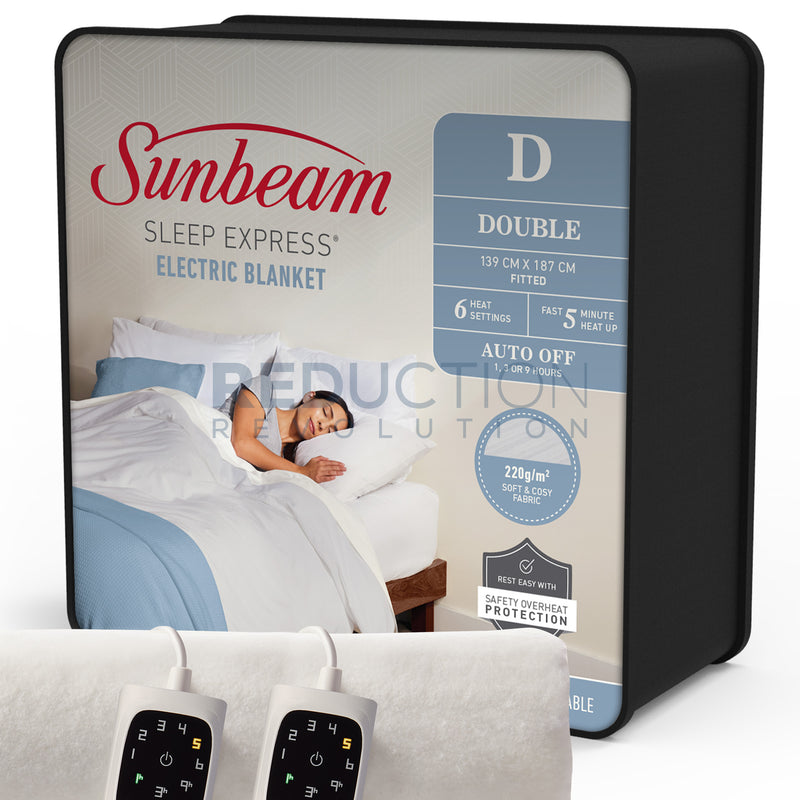 Double Bed Electric Blanket Sunbeam Sleep Express BLE4841