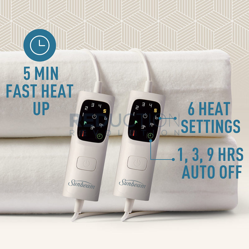 Sunbeam Double Bed Antibacterial Electric Blanket