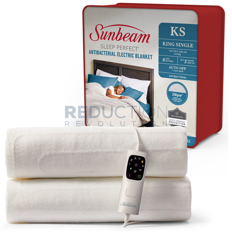 Sunbeam King Single Antibacterial Electric Blanket