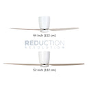 EGLO Seacliff White & Oak Ceiling Fan With Light