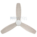 EGLO Seacliff White & Oak Ceiling Fan With Light