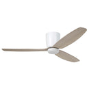 EGLO Seacliff White & Oak Ceiling Fan With Light
