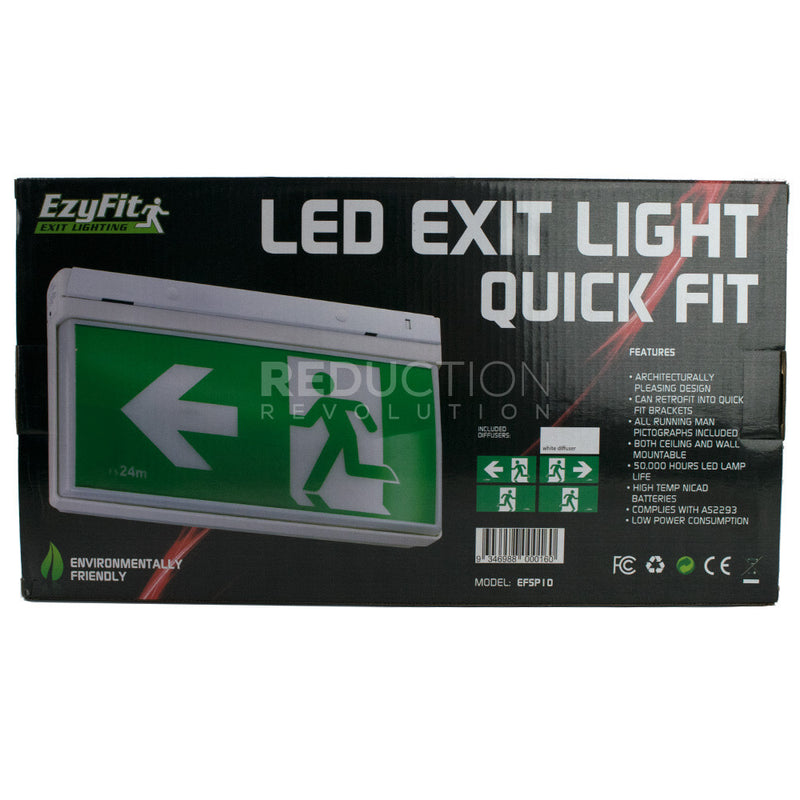 EzyFit Multi-Fit 'Quick Fit' LED Exit Light 3.5W