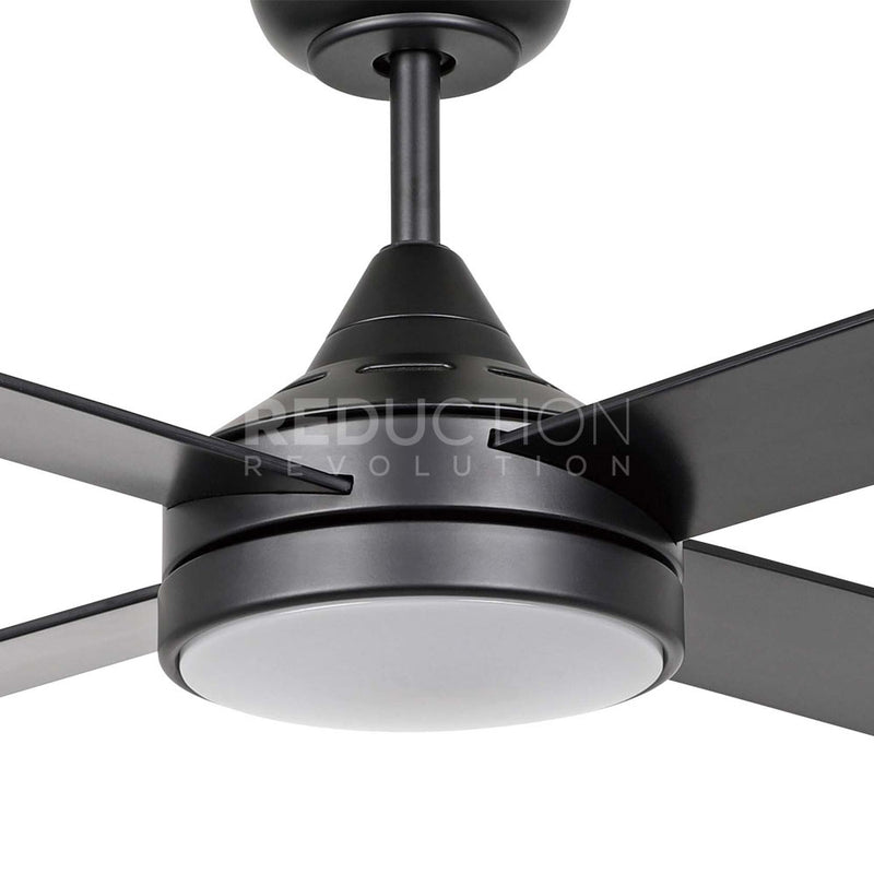 EGLO Stradbroke Black DC Ceiling Fan With Light