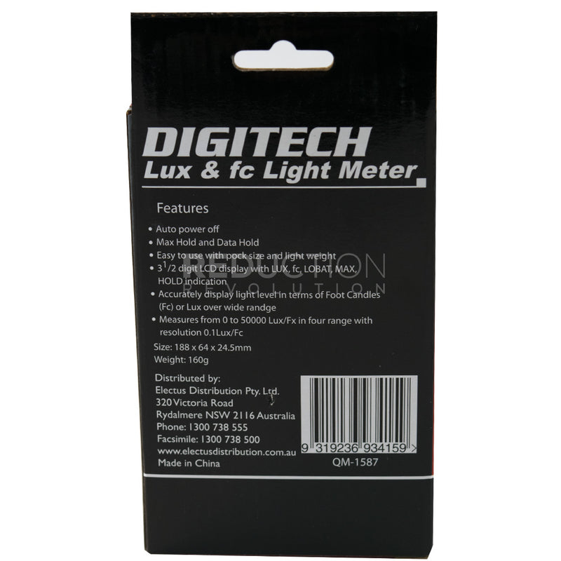 Digitech Lux Meter / Light Level Meter