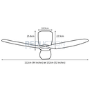 EGLO Seacliff White & Oak Ceiling Fan With Light